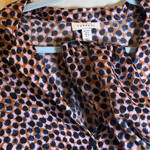 Topshop satin pattern blouse